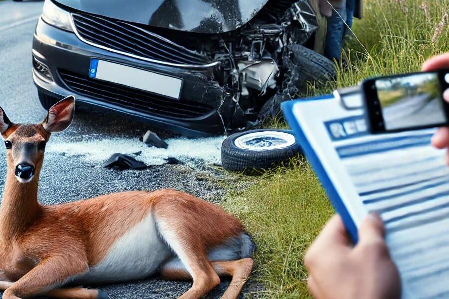 accidente de tráfico por culpa de animal